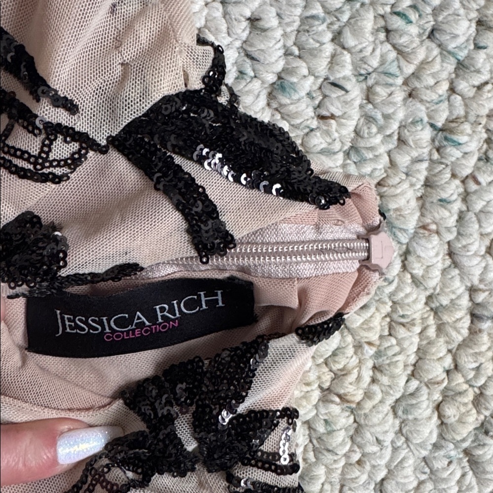 Jessica Rich Nude Sequin Dress - Picture 2 of 5